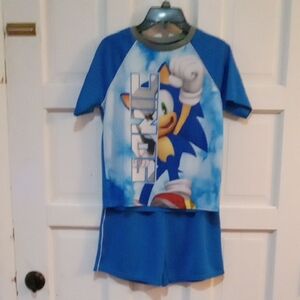 Sonic Hedgehog Boys Pajamas Shorts Set Size L (10-12)